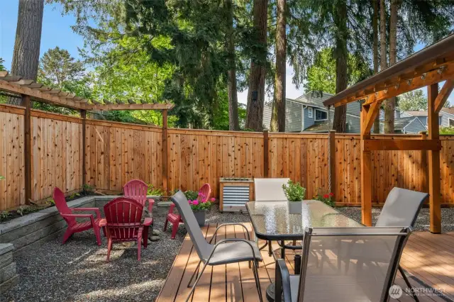This townhome has very appealing outdoor space in front and back yard.
