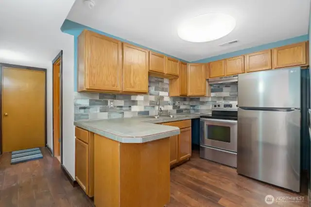 Basement kitchenette.