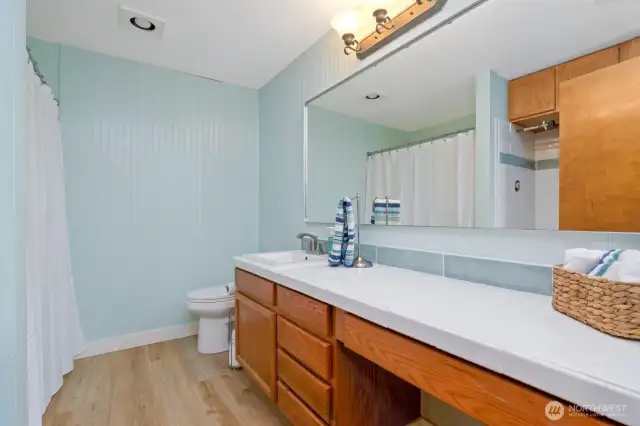 Basement bathroom.