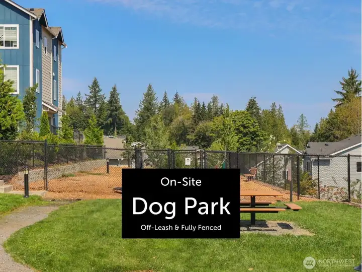 Onsite DogPark for the residence. Fully fenced and off leash allowed