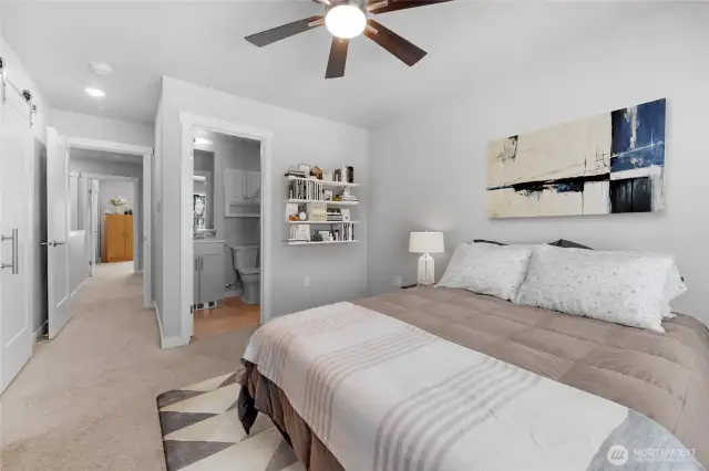 Primary bedroom with it's own bathroom