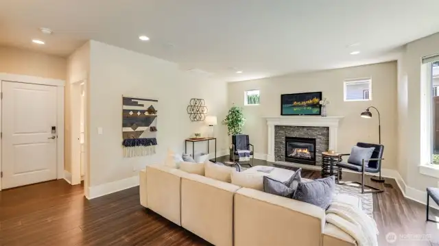 Enjoy walls of windows bathing this space in natural light!