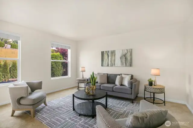 Living room looking out onto great patio space