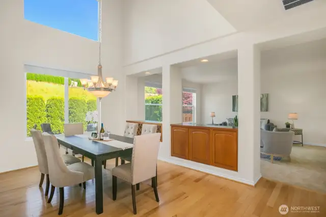 Dining room ready for entertaining