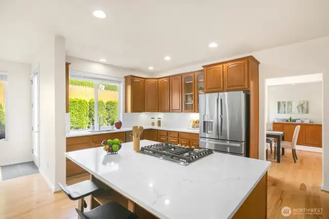 Updated Kitchen with newer Quartz countertops