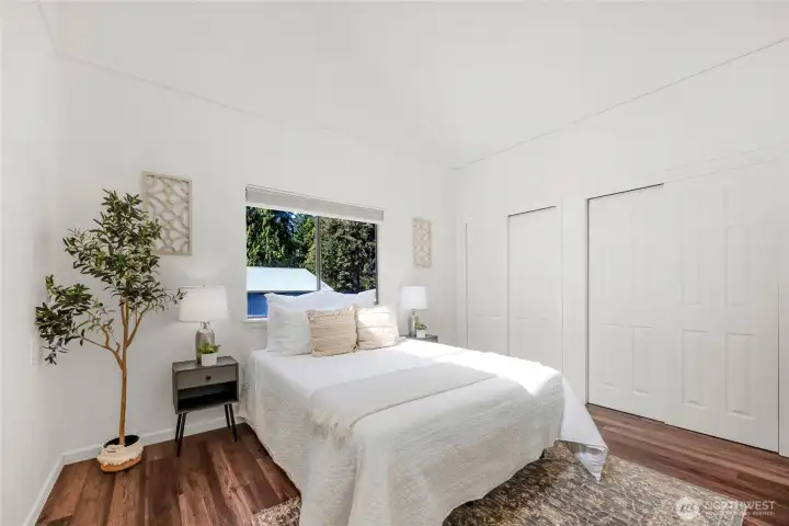 Upstairs bedroom 3 with double closet space.