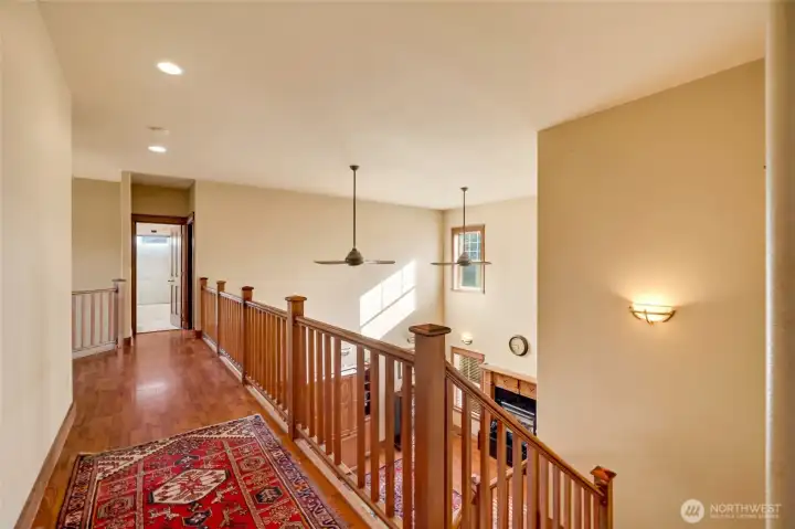 This roomy and open hallway creates light-filled living throughout.