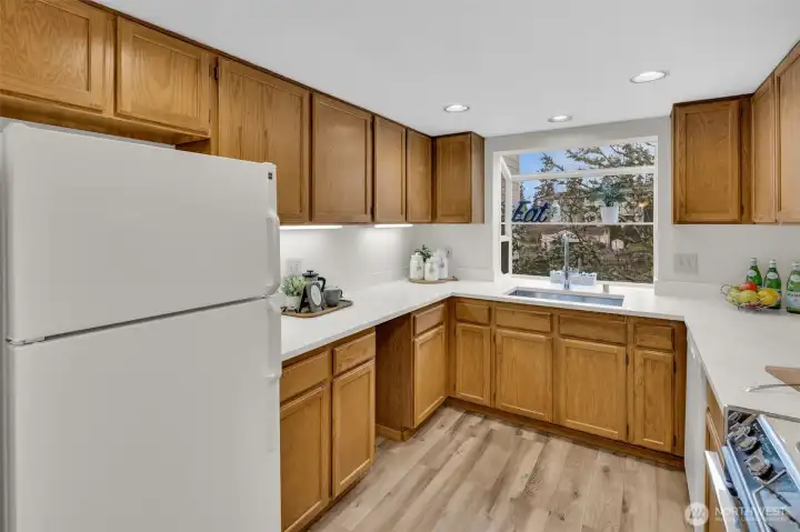 Great under-cabinet task lighting and LVP flooring