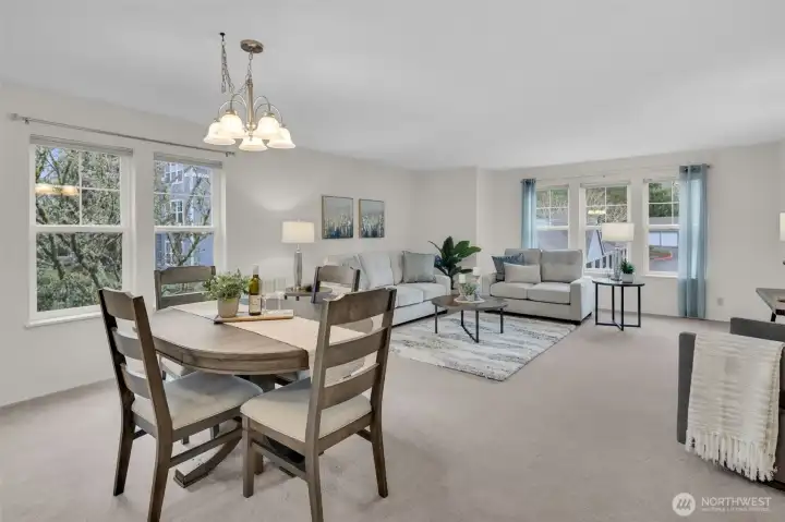 Corner unit features windows on 2 sides!