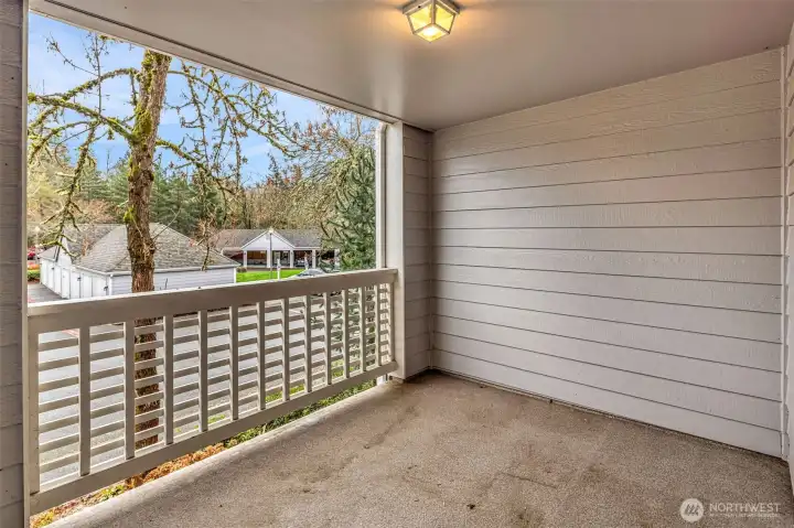 Nice sized covered balcony