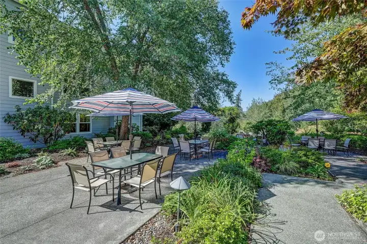 Summers are for gathering and enjoying your neighbors on the Winthrop patio