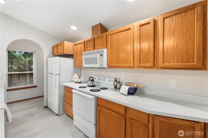 Ample Kitchen Cabinets with real wood!