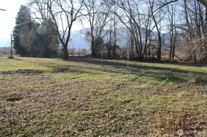 Corner of the property facing West