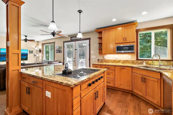 Stainless steel appliances.