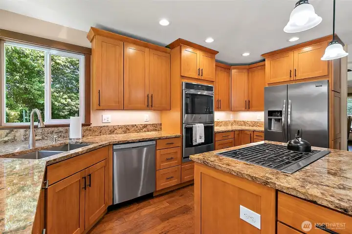 Kitchen includes a double oven.