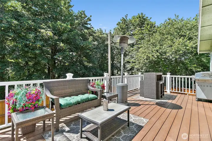 Deck ideal for entertaining.