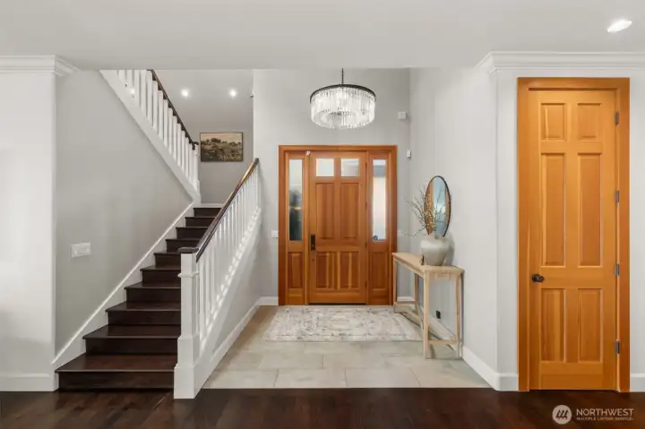 Spacious entry entering main floor
