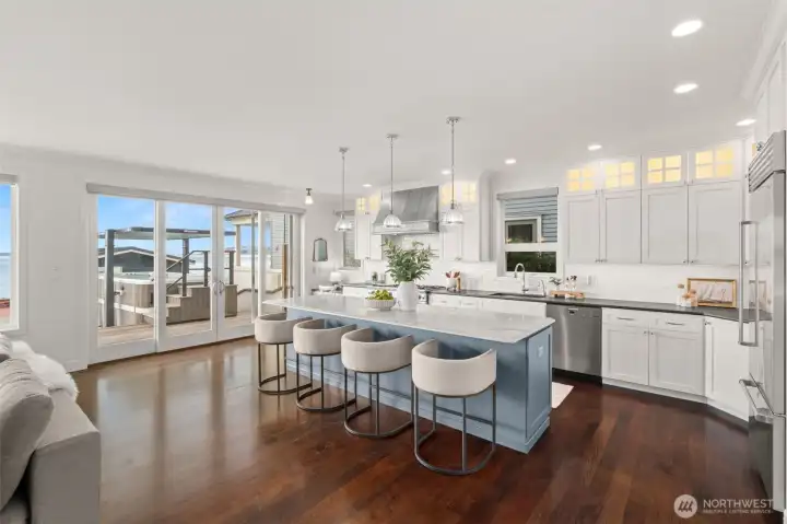 Chefs kitchen with upgraded appliances