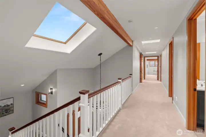 Skylight and large walkway on second level