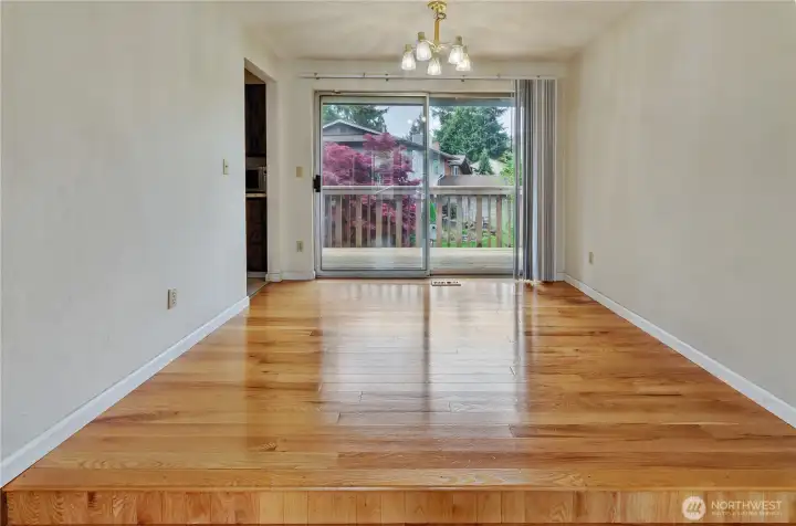 Dining room off the kitchen. Dining room off the kitchen.