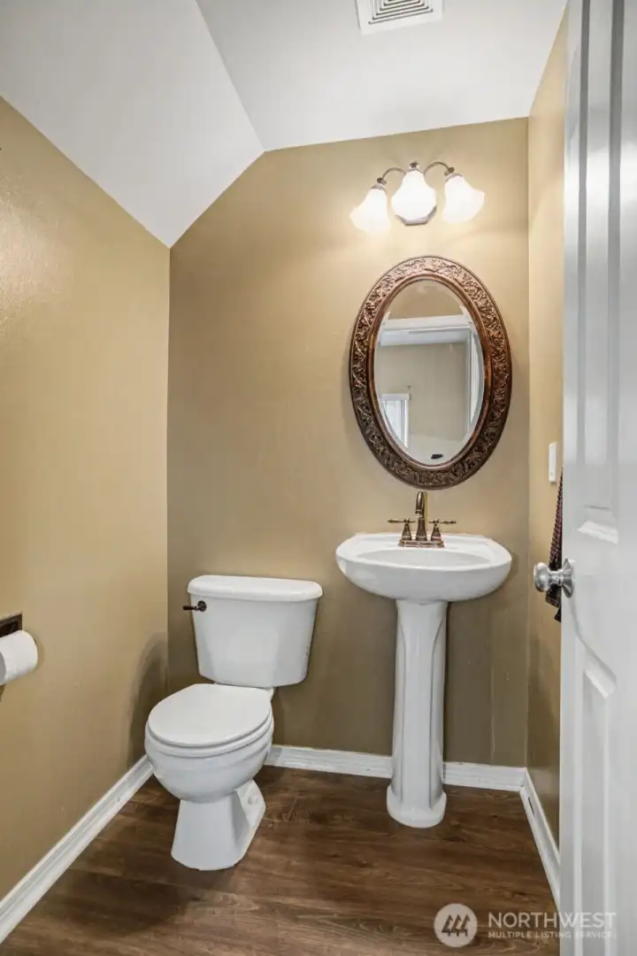 Main floor half bathroom.