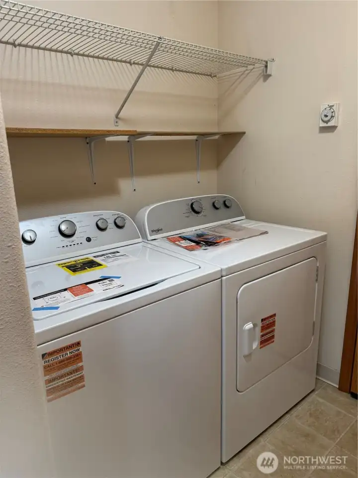 Laindry room new washer and dryer