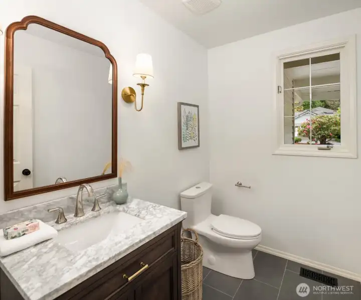 Powder room on main floor Powder room on main floor