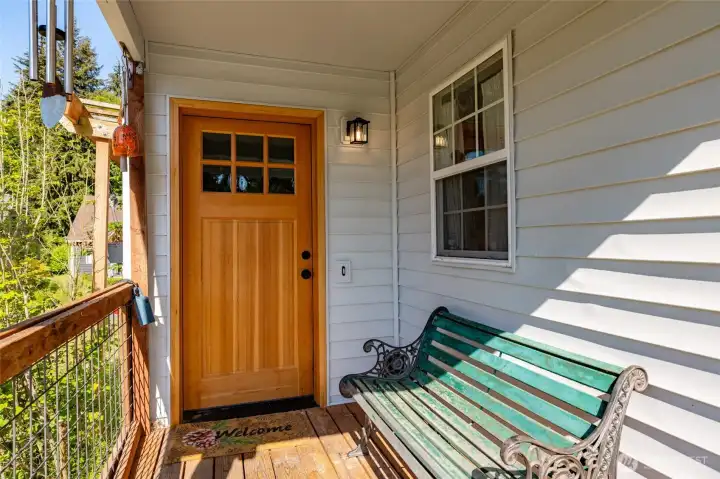 Covered Entry Wood Door