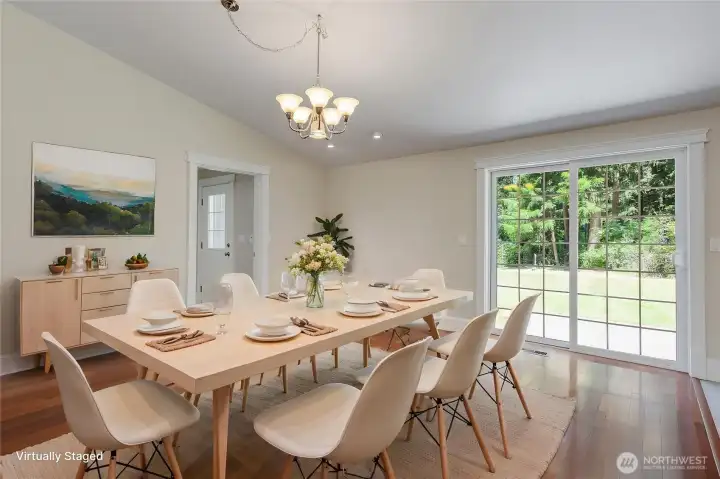 dining room staged