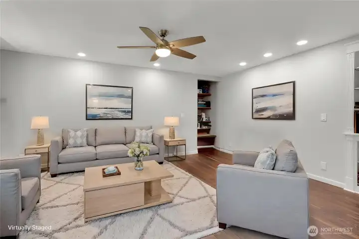 ADU living room staged
