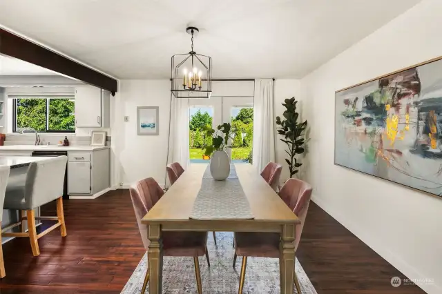 Dining space adjacent to kitchen