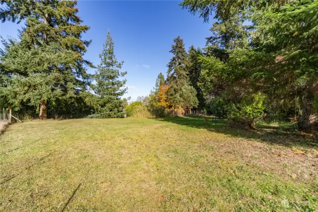 A Lot that is almost 3/4 of an Acre .