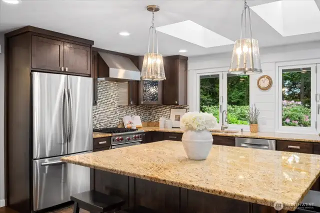Skylights shower the space with natural light!