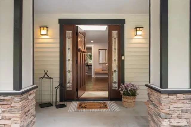 Stacked stone detailing adds modern sophistication. Home was fully repainted in 2024!