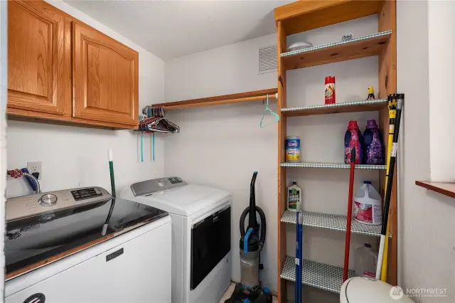 Utility room with storage.