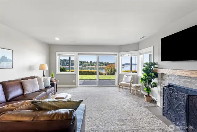 Taking you downstairs to the lower level living.