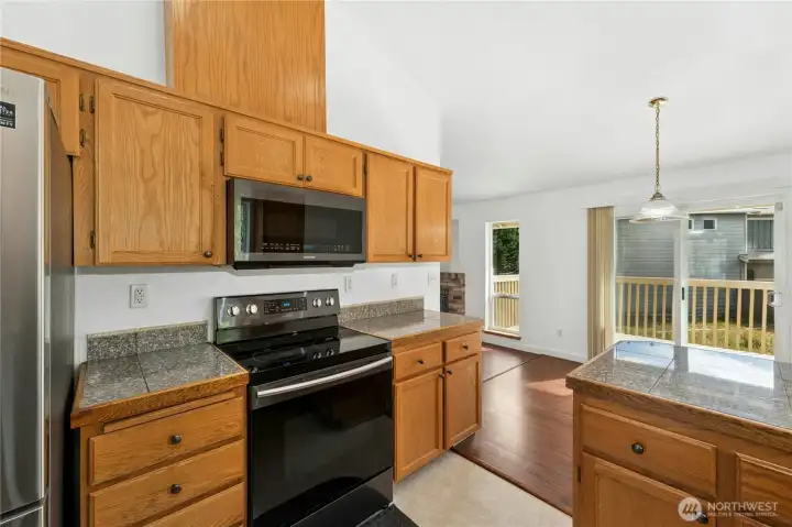 Kitchen with newer appliances