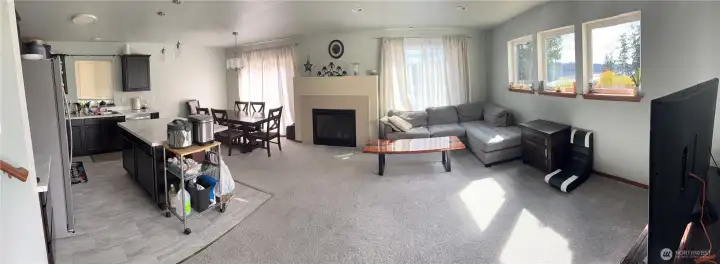 Panoramic view of living area
