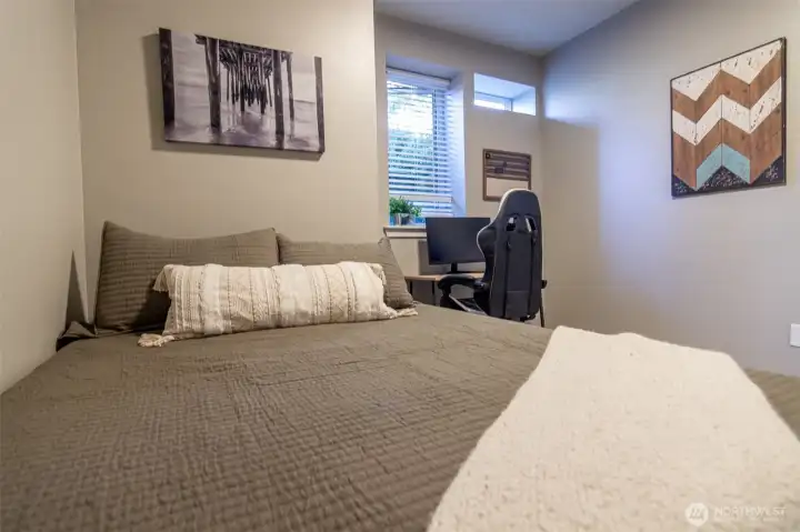 the second bedroom has plenty of room for your guests.