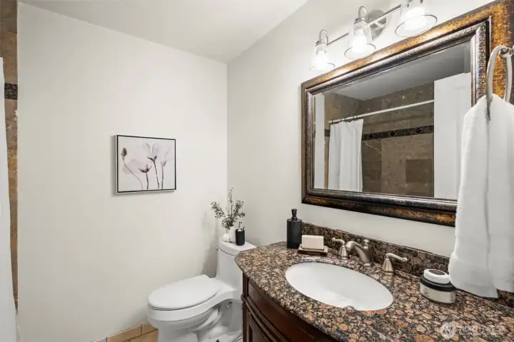 Upper Hall Bath with Tub and Shower