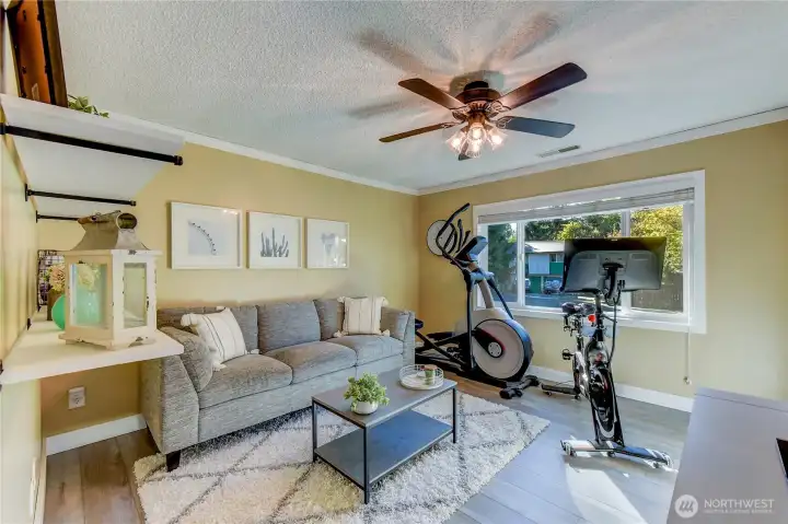 Large family room with game closet!