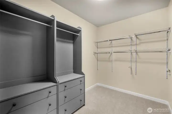 Large walk-in closet off primary bedroom