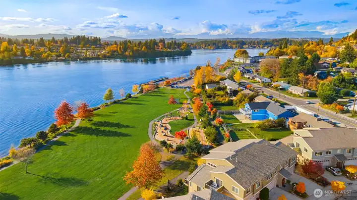 View of Lions Park and the Mountains
