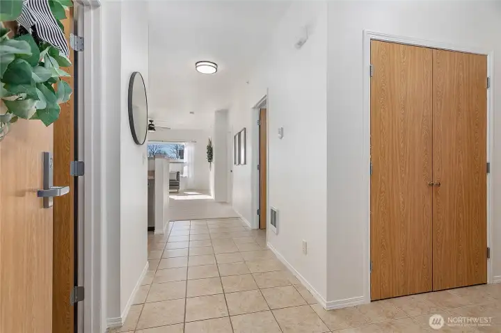 This south-facing condo is filled with light even on gloomy days.