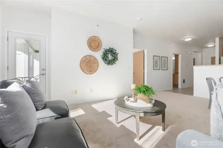 One of two ways to access your private balcony - from the living room and the bedroom.