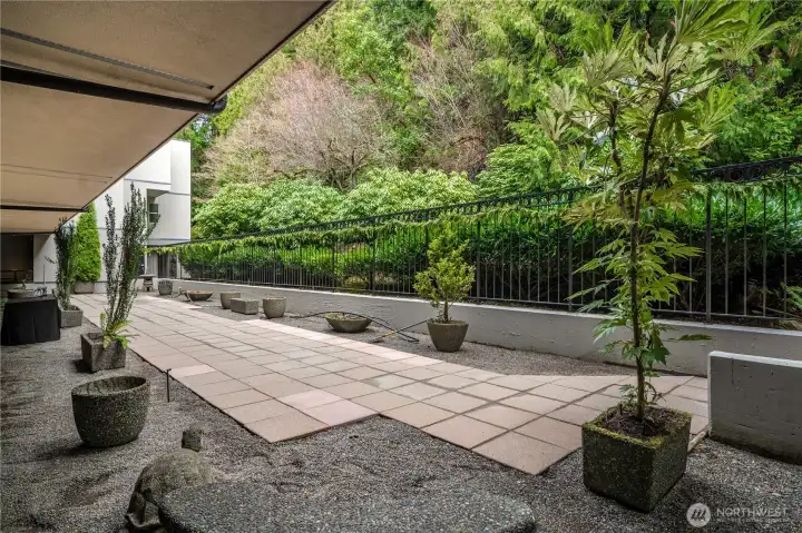 Court yard outside unit.