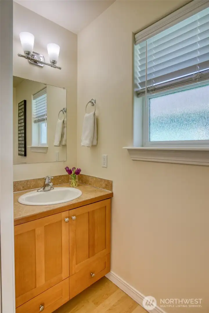 Living area powder bath.