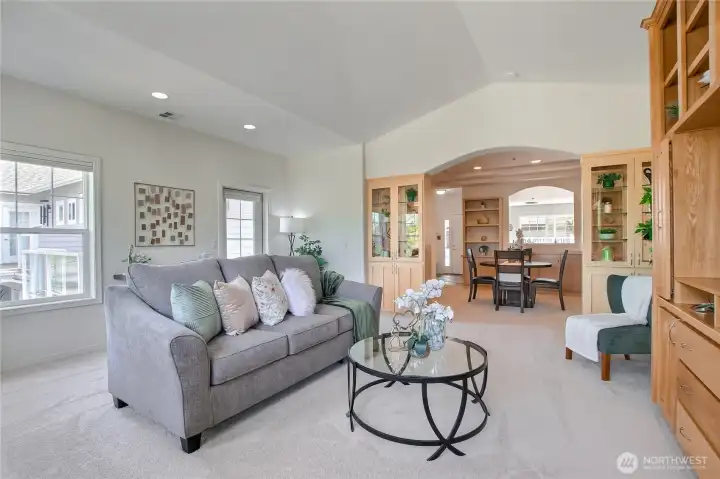 Open from your Living room to dining room with easy access to a nice sized deck with lovely views.
