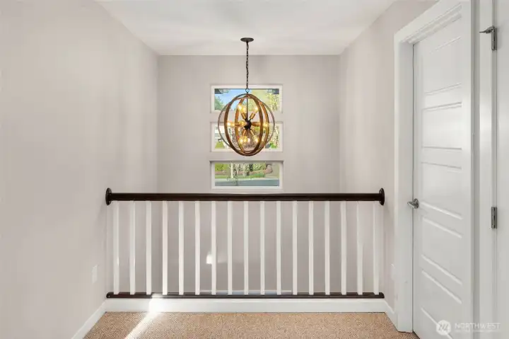 Welcome to the upper level, complete with primary bedroom, 4 additional bedrooms, bonus room, full bath and utility room.