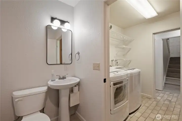 Downstairs bath with shower. Shower not shown.